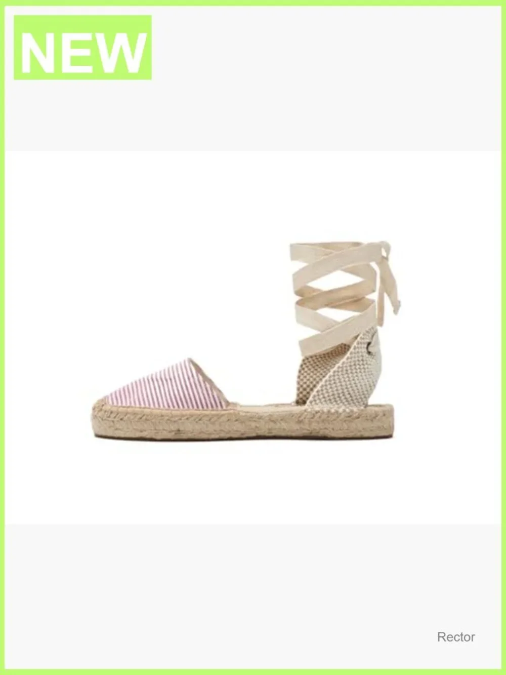 Espadrille Lace-Up Flats Women's Flat Sandals Tie-Up Jute Sole Handcrafted